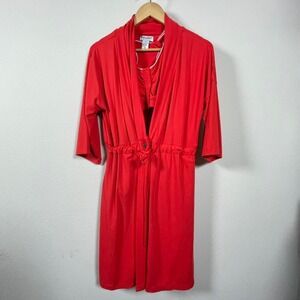 Brobe by Allison Schickel Robe Bra Set Womens Small Red Recovery Lounge Post-Op